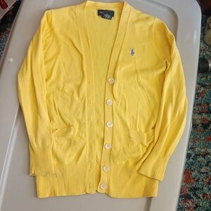 Ralph Lauren long yellow cardigan
